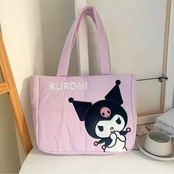 New Fabric Kuromi Tote Shoulder Bag Large - Picture 1 of 5